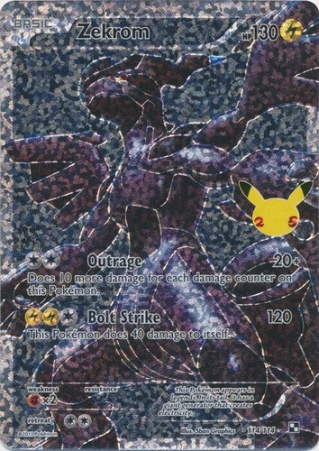 Zekrom HP130 2021 Collectible *Celebrations* Pokemon Trading Card