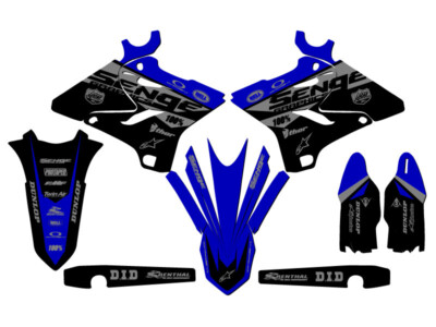2020-2021 YZ 125X BINARY Blue Senge Graphics Kit Compatible with Yamaha