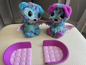 Set Of Two Hatchimals Interactive Toys Plush Glittering  Tested Works Great