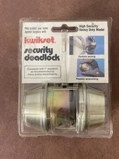 NOS Kwikset Emhart High Security Deadbolt Lock Set 1” Deadbolt Fully Sealed