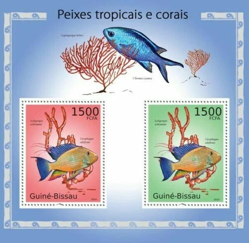 Timbres de Guinée-Bisseau sur poisson