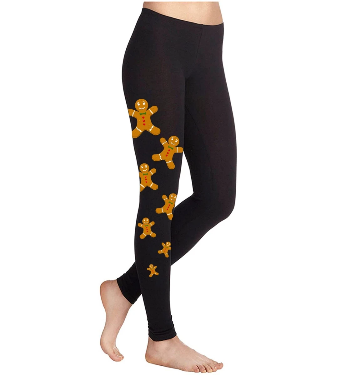 Christmas Gingerbread Women s Leggings Cookie Xmas Skinny High Waist Leggings
