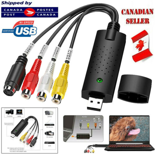USB 2.0 Audio TV Video VHS to PC DVD VCR Converter Capture Card Adapter Laptop - Picture 1 of 11