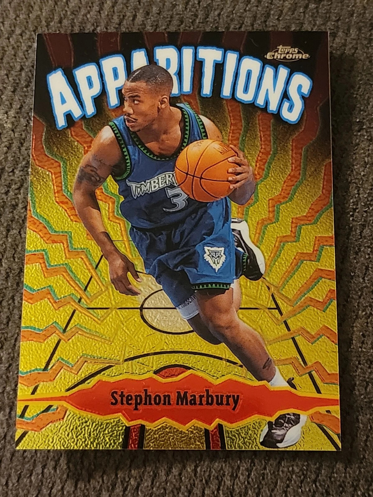 1998-99 Stephon Marbury Topps Chrome Apparitions Insert #A2 Timberwolves