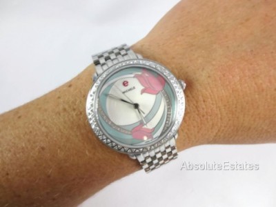 MICHELE Limited Edition Serein Mid 16 Diamond Flower Watch  display picture 1