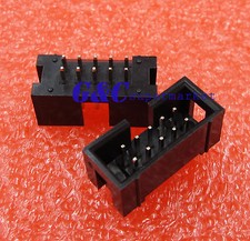 10pcs 2.54mm 2x5 Pin 10 Pin Straight Male Shrouded header IDC Socket