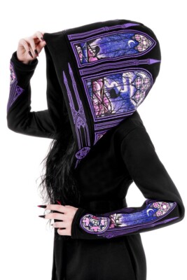Restyle Witchy Cottagecore Hoodie - Northern Lights  - Gothic Oversized Hoodie