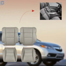Seat Cover For 2007-2012 Acura RDX Driver Passenger Perforated Leather Gray