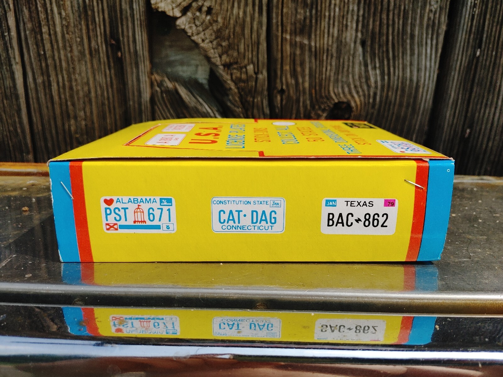 Vintage 1979 Dime Store USA License Plate Stickers Store Display NOS
