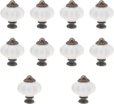 10Pack Cabinet Knobs Pumpkin Door Knobs Pulls for Dresser Drawer Cupboard Closet