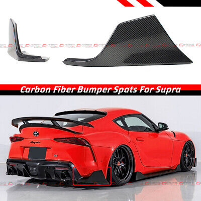 For 2020-22 Supra A90 AG Style Carbon Fiber Rear Bumper Side Corner Aprons  Spats | eBay