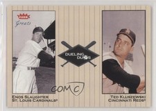 2002 Fleer Greats Dueling Duos Enos Slaughter Ted Kluszewski #25DD HOF dt2