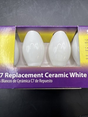 Lot of 4 Light Keeper Pro 4 C7 White Replacement Bulbs 120v 5w 60hz AC Wedding