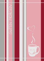 Ross Geschirrtuch Guten Morgen Bl 50X70 Cm Rot