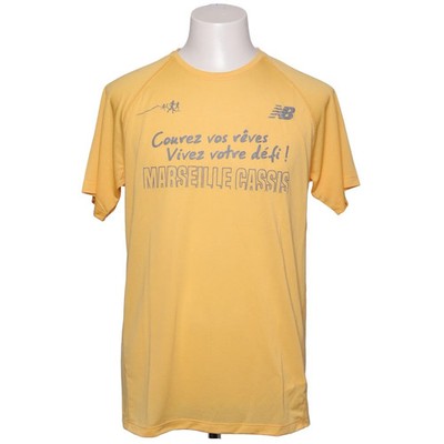 New Balance, T-shirt, Größe: M, Gelb, Polyester, Print, Mesh, Herren #tWj
