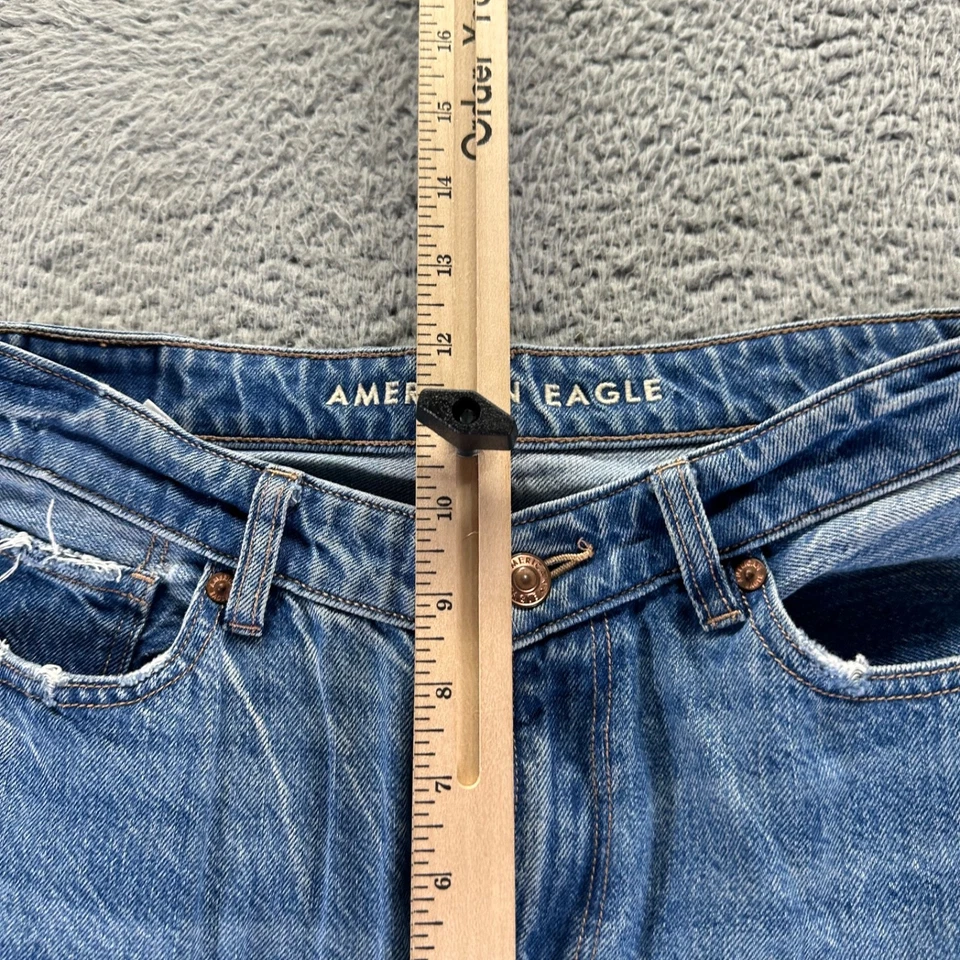 American Eagle Jeans Womens Size 4 Blue Medium Wash Cotton Mom Jean - Image 3 of 4