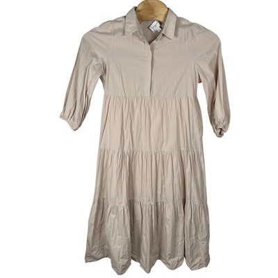 Pomander Place Tuckernuck Sandstone Mabel Maxi Dress Large Pockets Cotton Lined