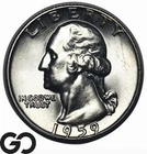 1959-D Washington Quarter, Lustrous Superb Gem BU++