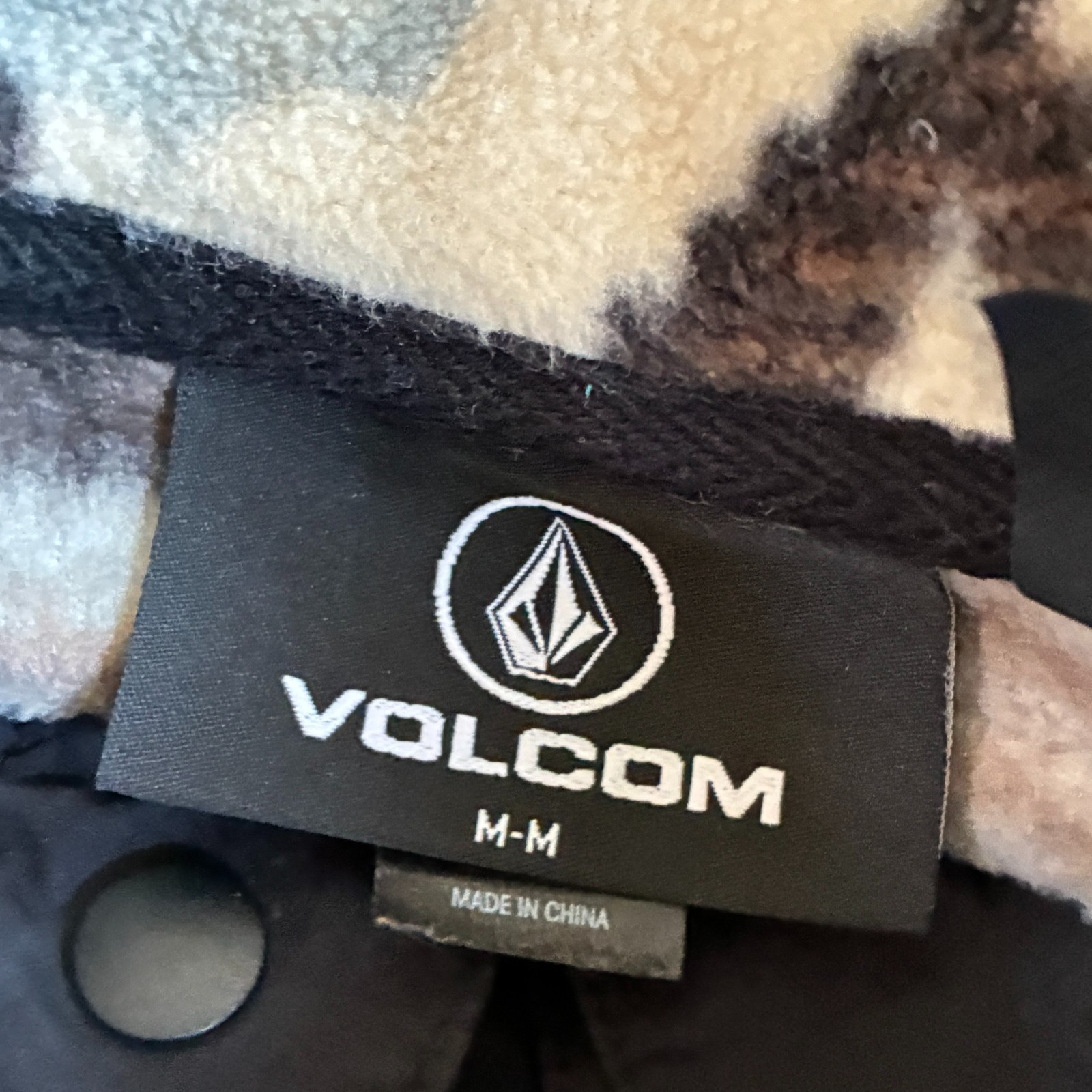Volcom Whitecap Grey Error92 Mock Neck Fleece Geo… - image 2