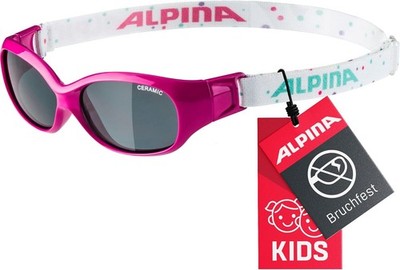 Alpina Flexxy Kids Kinder Sonnenbrille Kinderbrille UV Schutz White Flower Matt