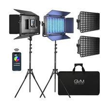 GVM 1500D RGB LED Video Light with Softbox, 75W Video Lighting Kit with Bluet...