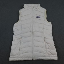 Patagonia Vest Girls XL 14 White Down Sweater Puffer Zip Insulated Outerwear