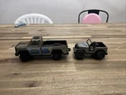 Vintage 1979 Tonka Silver Metal Pickup Truck & Jeep.