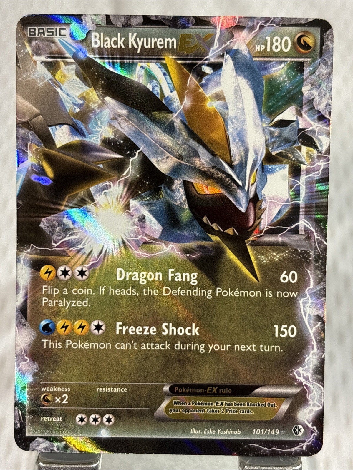 Black Kyurem EX 101/149 NM Pokémon Boundaries Crossed Series 