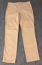 Lauren Ralph Lauren Black Label Khaki Pants Women 4 Tan Tapered 32W x 28L Preppy