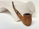 Michelangelo 3005 Rustic Corn Cob Style Briar Tobacco Pipe Bent Stem Italy — photo 1