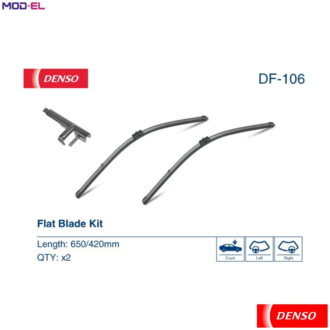 DENSO DF-106 Wiper Blade Front Fits Ford Focus Peugeot 207 207 Cc 207 Sw - Image 3