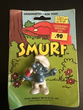 VNTG POPSICLE SMURF HANDPAINTED FIGURE SCHLEICH PEYO WALLACE BERRIE 1982