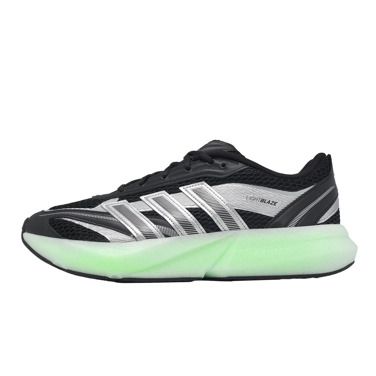 adidas Lightblaze Glow Core Black Silver Metallic Green Men Road