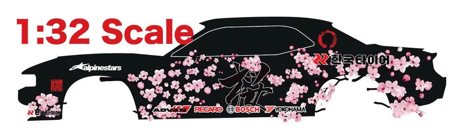 Sakura Water Slide Decal White Toner 1/28 - 1/32 CUSTOM RC Model Diecast #570 - Image 4 of 4