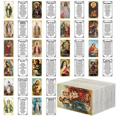 240 Pcs Catholic Prayer Cards Gifts Bulk Holy Cards with Catholic Saints and ...
