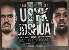 Usyk V Joshua Promotional Picture Signed By The Boxers