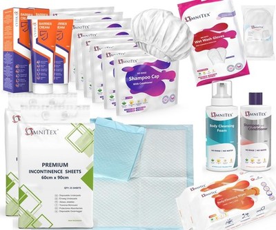 Inkontinenz Pflegepaket - XL | 50er Pack Omnitex 60x90cm Betteinlagen, 8x Shampoo ohne Ausspülen