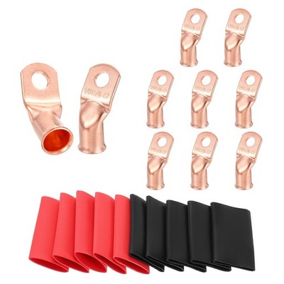 10pcs 5/16'' Stud 1/0 Awg 45° Bent Copper Lugs Battery Cable Ends