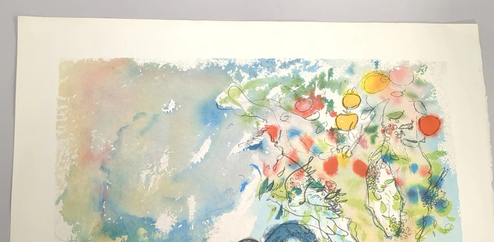 RAYA SORKINE : COUPLE AU VIOLON • LITHOGRAPHIE ORIGINALE • SIGNÉE • JUSTIFIÉE - Photo 4/4