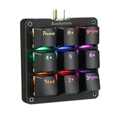 Koolertron One Handed Macro Mechanical Keyboard, RGB LED Backli... USA FAST SHIP
