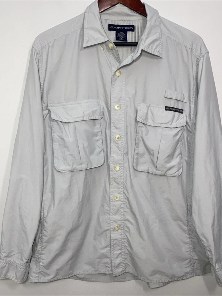 Exofficio Shirt Mens Large Air Strip Buzz Off Long Sleeve Outdoor Fishing - Image 2 of 4