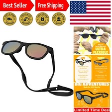 Vibrant Toddler Sunglasses with Adjustable Strap - Perfect for Beach Adventures