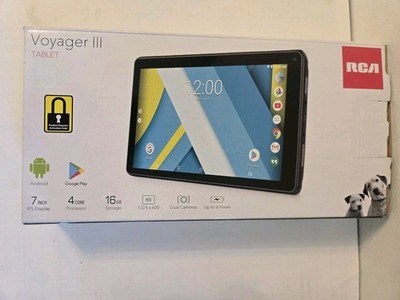 RCA 7'' Android Tablet Voyager lll Black Used Tested Works Good Condition 