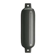 Single Inflatable 5.5" Diameter x 19" Graphite PVC Ribbed Boat Fender