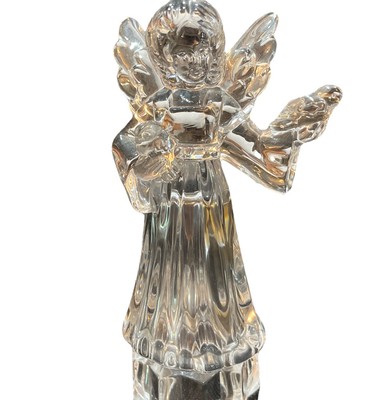 Mikasa Lead Crystal Herald Collection Angelic Harmony Angel holding 2 Birds