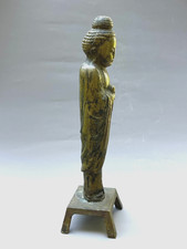 古董，中國古佛像，古銅製，光背裹に銘文が有リます，重約1100克 古董