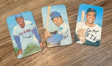 1970 topps super baseball cards lot of 3 Willie Mays, Ron Santo, Billy Williams