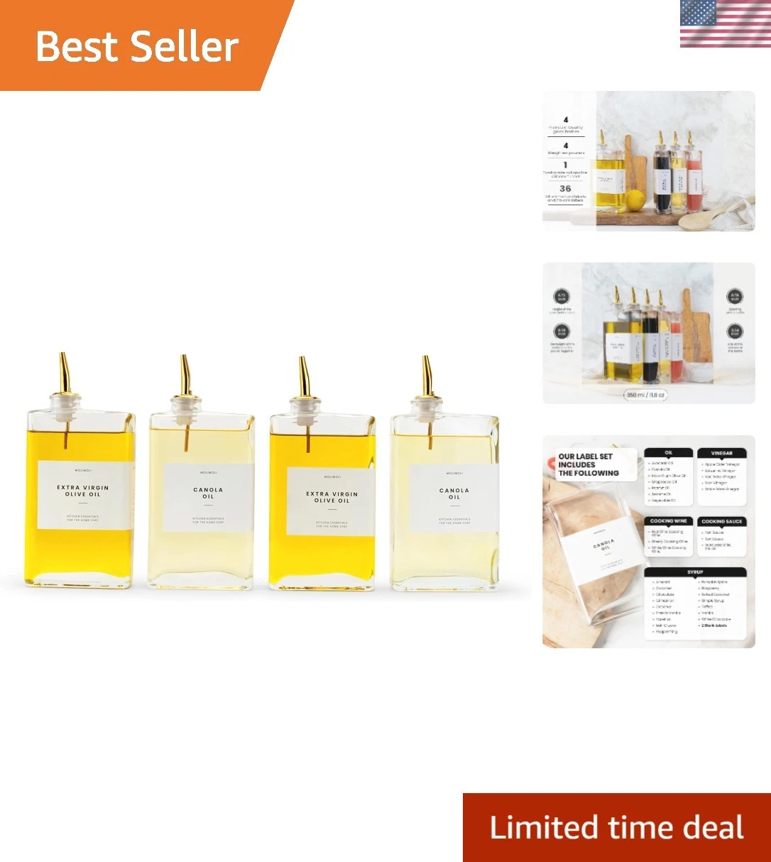 Olive Oil Dispenser Bottle for Kitchen, Automatic Pourer, Glass Dispenser for...
Opens in a new wind