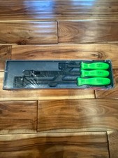 Snap-on Tools USA NEW 3pc GREEN Hard Handle Rigid Carbon Scraper Set CSA300AG