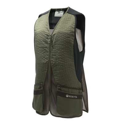 Beretta Silver Pigeon EVO Shooting Vest Green/Brown (GT781T155307ABS): NEW